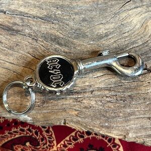 VINTAGE 80’s AC/DC KEYCHAIN CLIP BOTTLE OPENER ACDC MADE ENGLAND ORIGINAL